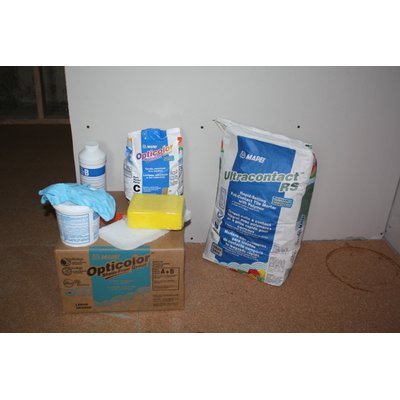 Thinset and grout for tile installation