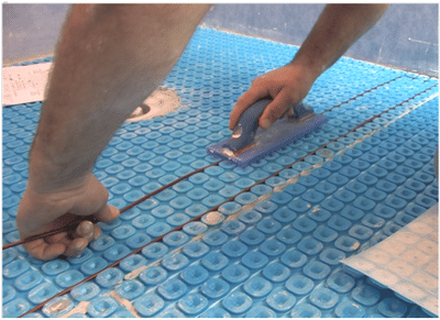TempZone Floor Heating Cable installed in Prodeso membrane