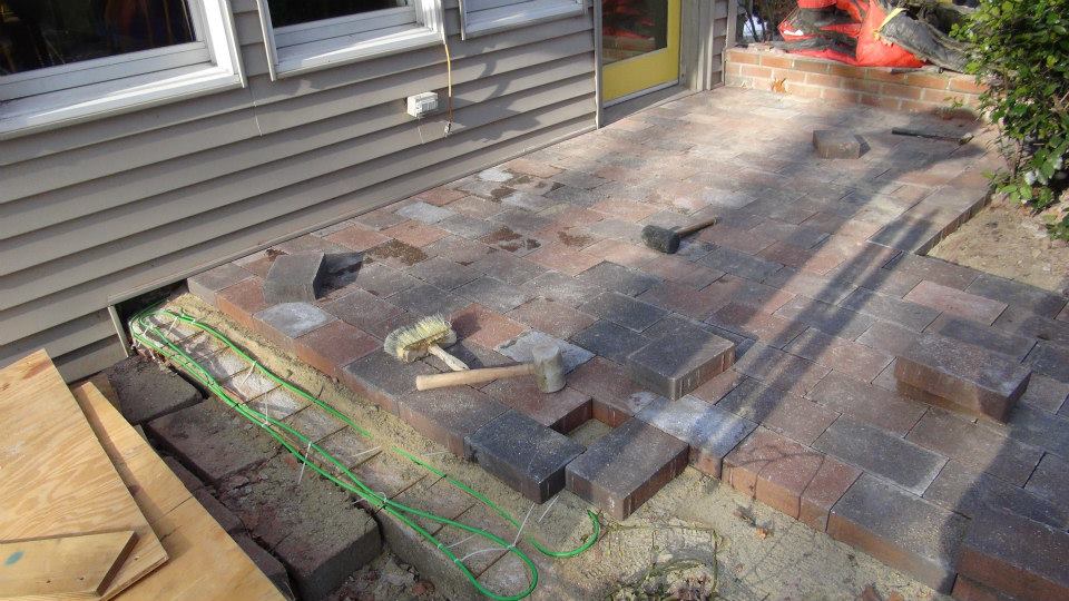Installing Pavers for the Walkway