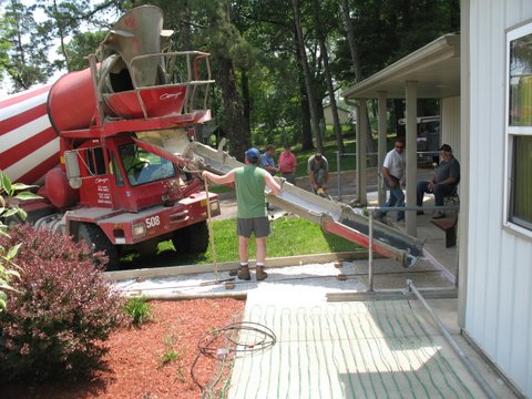 Step 5: Pouring concrete