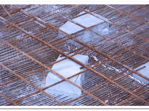 Step 1: Laying rebar frame