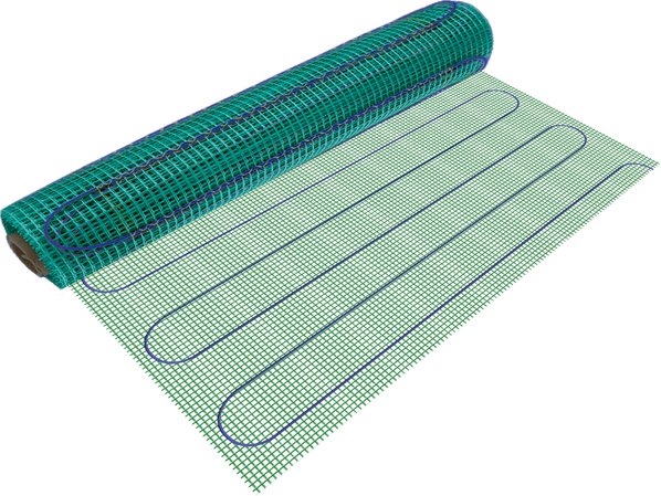 Targeted radiant heating mat for installation under tile, marble, and stone