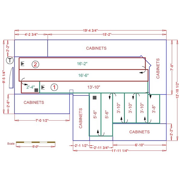 Kitchen Floorplan with Radiant Floor Heating
