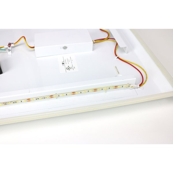LED lighting strip inside LED mirror