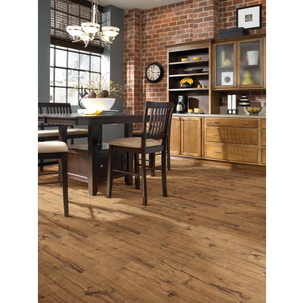 Porcelain tile mimics wood planks