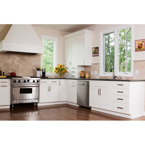 Updated kitchen with white cabinets