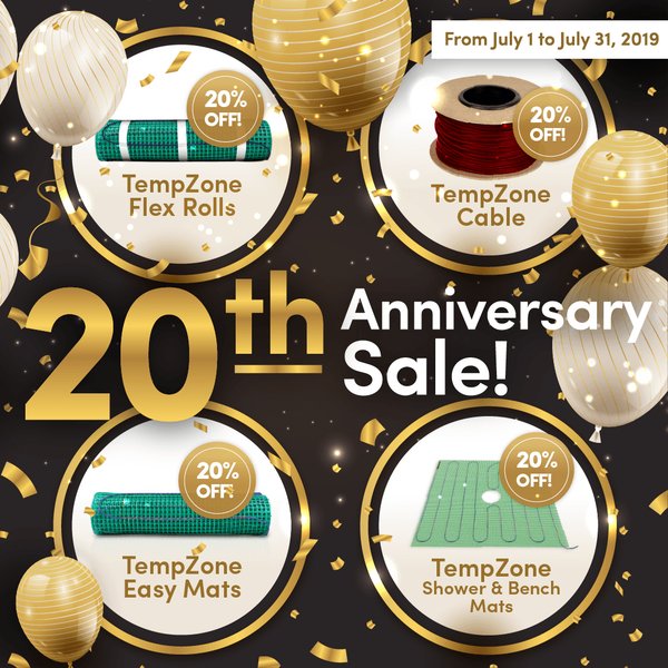 20th Anniversary WarmlyYours Sale Social Media Image