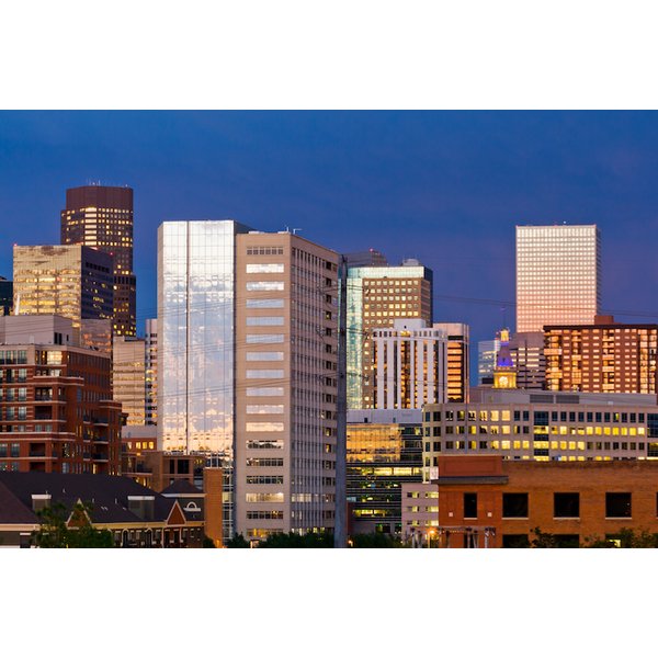 Denver Skyline at Dusk.