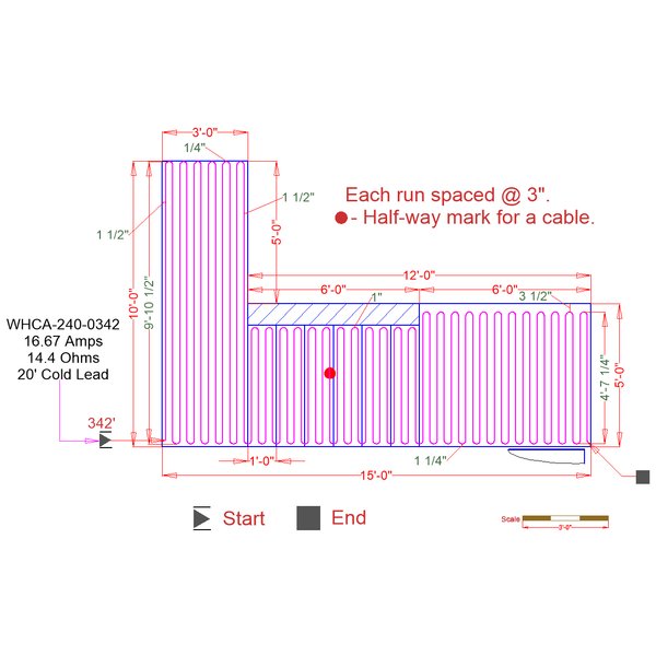Heated concrete stairs + landing
