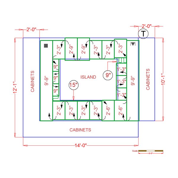 Kitchen Floor Plan with Radiant Heat