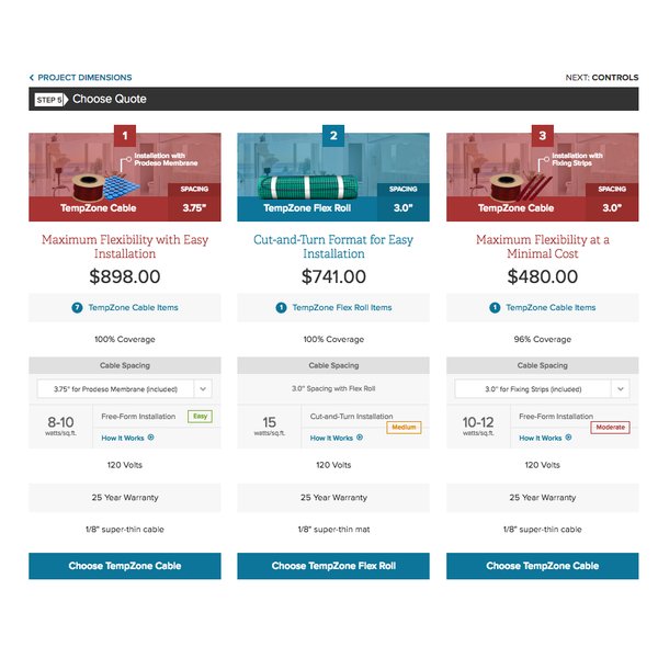 TempZone Side-By-Side Comparison Chart for Floor Plan Blog