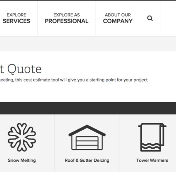 Instant Quote tool offers an estimate and installation plan
