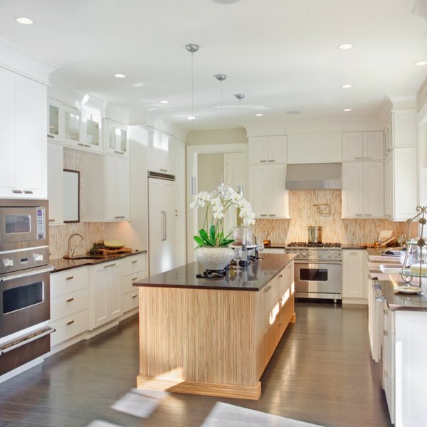 Heated floors are affordable in a large kitchen.