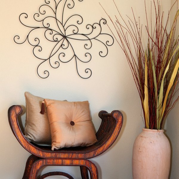 Wrought iron art works with any decor.