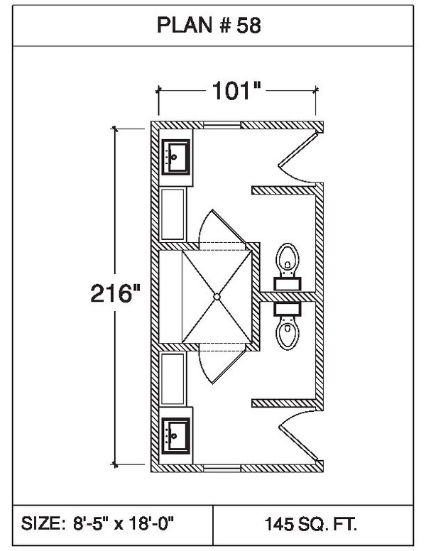 101 Bathroom Floor Plans Warmlyyours - 5×7 Bathroom Layout Ideas