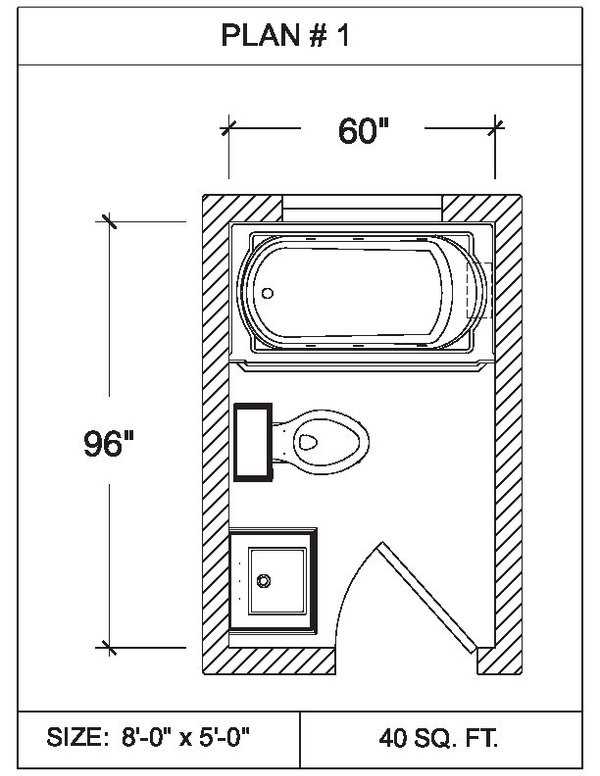 101 Bathroom Floor Plans Warmlyyours - Floor Plan Small Bathroom Layout With Tub And Shower