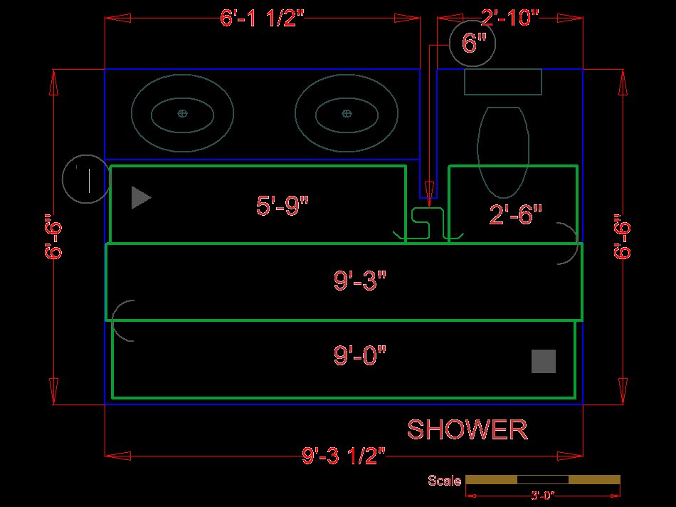 Bathroom floor plan for radiant heat