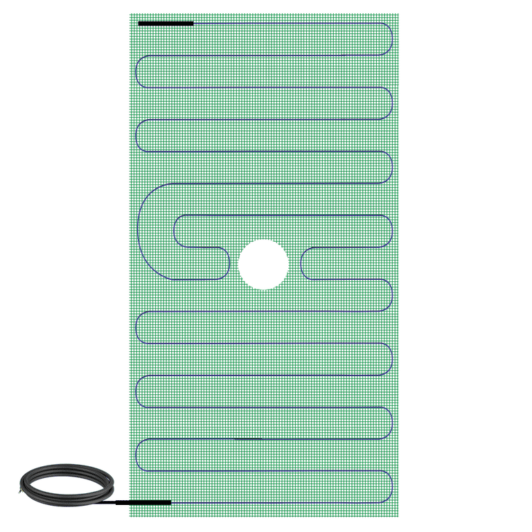 TRT1202.7x2.7 TempZone™ Shower Mat 120V 32′′ x 32′′ with Center